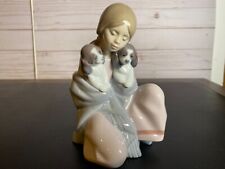 Lladro Snuggle Up Girl with Puppy Dogs Figurine Gloss Finish 6226 picture