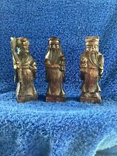 Vintage Chinese/Religious Figurines 5 Inches Tall,  3 Pieces  picture