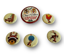 Disney Epcot Chip N Dale Christmas Tree Spree Button Set C picture