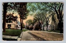 Leominster MA-Massachusetts, West Street Looking East Vintage c1910 Postcard picture
