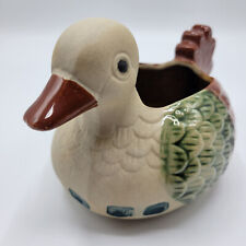 Vintage Duck Ceramic Pottery Planter Home Decor Glazed Hand Painted 4