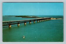 Bahia Honda Bridge FL, Aerial View, Florida Vintage Postcard picture