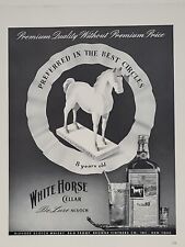 1942 White Horse Cellar De Luxe Scotch Fortune WW2 Print Ad Q1 Horse Circle picture