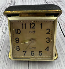 Vintage Bradley Wind Up Analog Travel Alarm Clock Folding Case JAPAN READ picture