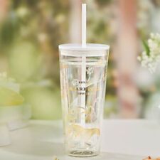 2023 Starbucks Elegant lily of the valley Glass Straw Cup Double Wall Cups 591ml picture