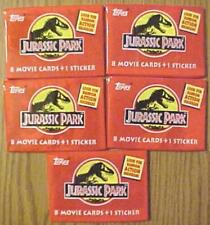 1992 Jurassic Park Trading Cards Lot Of 5 Sealed Packs picture