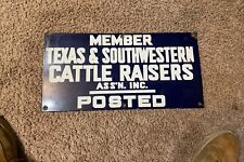 Original 1950 Member Texas And Southwestern Cattle Sign. Preston’s Condition picture