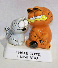 Garfield and Nermal Figurine I Hate Cute I Like You 1981 Enesco Good Used Taiwan picture