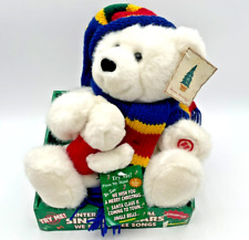 VTG Christmas Gift Animated Singing Light Up Father Child Plush Bears-New in Box picture