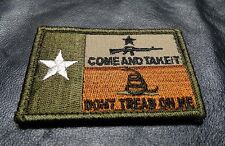 TEXAS STATE FLAG DONT TREAD ON ME TACTICAL PATCH (TXT2) picture