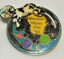 2005 Wisconsin Cow WI Odyssey Of The Mind OM OotM Competition Pin Pinback Button picture