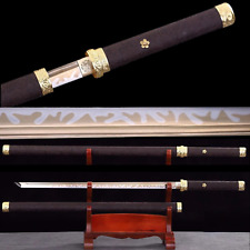 Handmade Golden Blade 9260 spring Steel Japanese Samurai Straight Sword katana  picture