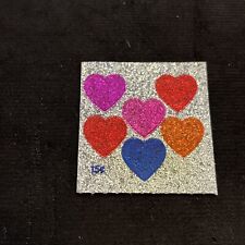Vintage 80’s Hallmark Glitter HEARTS Sticker - HTF picture