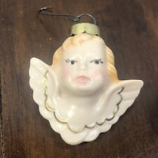 Vintage Victorian Style Angel Bust Christmas Ornament Holiday 3” Delicate picture