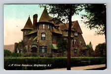 Binghamton NY-New York, JM Kilmer Residence, Antique, Vintage c1910 Postcard picture