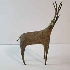 Vintage Brass Dhorka Figurine Deer Antelope Sculpture India African Tribe Animal picture