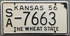 Lot of 5 KANSAS License Plates 1956 1959 1960 1961 1962 ORIGINAL picture