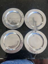 Set of 4 Vintage RWP Wilton Pewter Plate 11” Columbia PA Light Wear picture