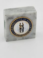 Kentucky Marble Paperweight VTG Commonwealth of State Seal United We Stand Italy picture