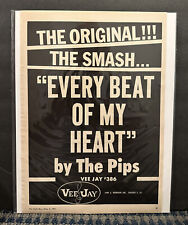 1961 The Pips, “Every Beat Of My Heart” Print Ad, Vee Jay Records (A1) picture