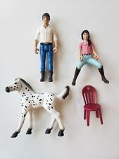 Schleich Appaloosa Foal Spotted Horse - Girl Rider - Man Trainer - CAFE Chair picture