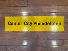 Retired SEPTA Philadelphia 2-Sided Destination Vinyl Sign CENTER CITY - AIRPORT picture