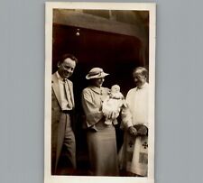 Antique 1940's Babies Baptism Black & White Photography Photo picture