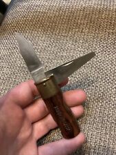 Vintage Winchester Folding Knife 12 GA Shotgun Shell Wooden Handle Japan picture