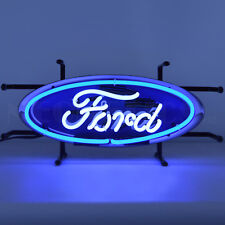 Neon Sign Ford Blue Oval Dad's Garage wall lamp light Mustang GT F-150 Truck OLP picture