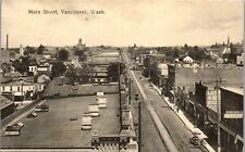 Vintage Postcard Main Street Vancouver Washington  WA Posted 1909 Aerial  picture