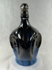 FULPER Musical Pottery Jug Silver Overlay Flambe Chinese Blue/Brn Glaze picture