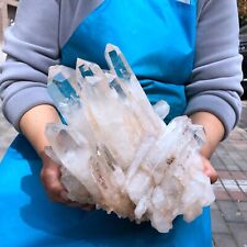 14.3LB Large Natural White Quartz Crystal Cluster Rough Specimen Healing Stone picture