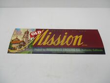 Vintage Old Mission Brand Fruit Crate Label picture