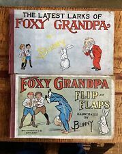 RARE Antique FOXY GRANDPA Comic Books 1905 “Latest Larks” & “Flip Flaps” (2) picture
