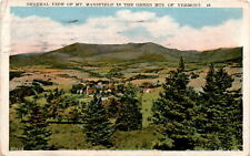1933 Mt. Mansfield Vermont Postcard Franklin Family Message picture