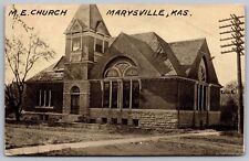 Me Church Marysville Kansas Ks Wob Postcard picture