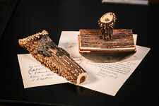 Amazing Victorian Antler Desk Set Paperweight and Blotter Antique Hunting Trophy picture