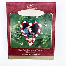 Vintage Hallmark Ornament Candy Cane Photo Picture Frame 1st Christmas Together picture