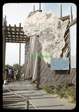 1941 Original Slide, Africa Map Sign Entrance Area of Bronx Zoo NYC picture