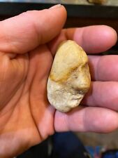 prehistoric, Native American, portable rock art human face grumpy and happy picture