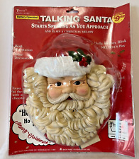 VTG TELCO 1991 TALKING SANTA MUSICAL DOOR WALL DECORATION MOTION ACTIVATED picture