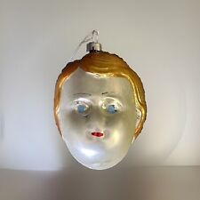Old World Christmas Antique German Baby Boy Glass Head Ornament picture