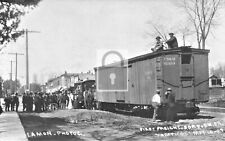 Railroad Train Station Freight Car Tampico Illinois IL Reprint Postcard picture