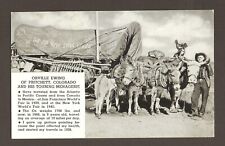 Vintage Photo Mechanical Postcard Orville Ewing Colorado Old West Menagerie picture