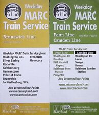 MARC TRAIN Timetable Set 2009 - Penn, Camden, Brunswick Lines Washington DC picture