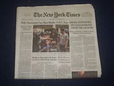 2021 MAY 14 NEW YORK TIMES - ISRAEL INTENSIFIES ITS GAZA BARRAGE FROM THE GROUND picture