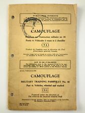 Camouflage Military Training Pamphlet Part 4 Vehicles Wheeled Tracked 1941 BB517 picture