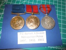 Great Britain group 3 medals to Policeman coronations & Jubilee picture