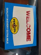 Vintage Pennzoil Welcome Sign 24x18 picture