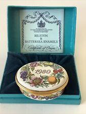 Halcyon Days Bilston and Battersea Enamel Box 1980 Year to Remember With Box picture